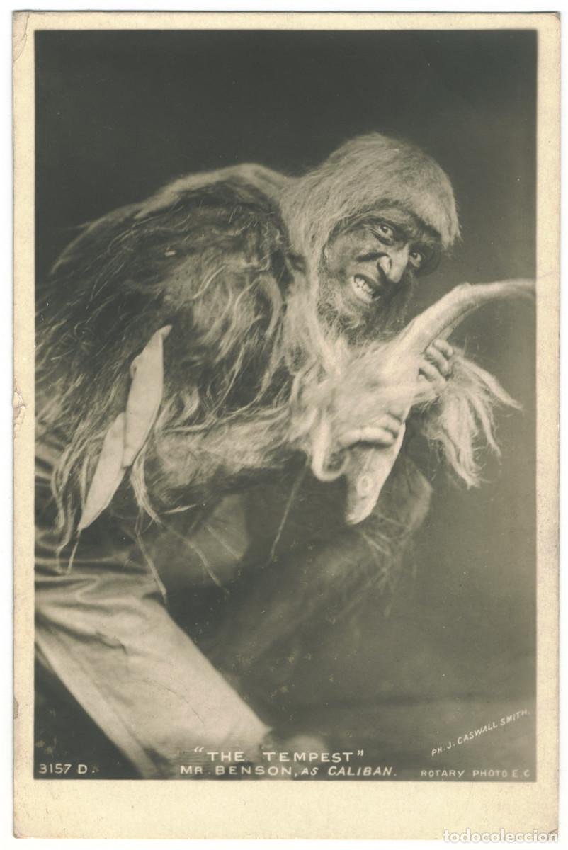 Postales: 3 Postales Actor eduardiano BENSON, Frank R._Rotary. 3157 A, D, F. As Caliban
