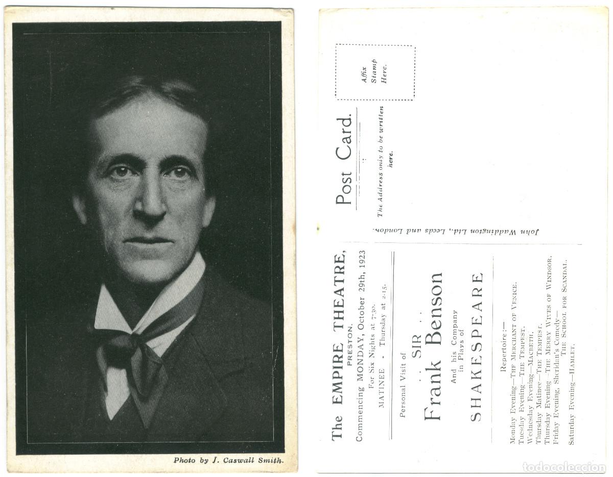 Postales: Actor eduardiano BENSON, Frank R._John Waddington Ltd. In Plays of Shakespeare at Empire Theatre