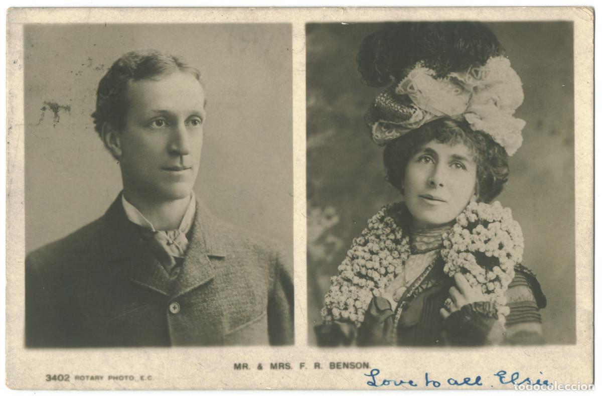 Postales: Actor eduardiano BENSON, Frank R._Rotary. 3402. And Miss Benson