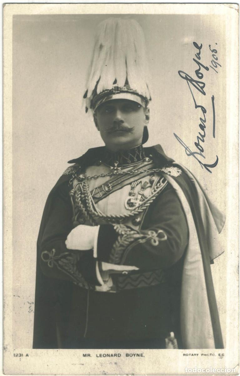 Postales: 2 Postales Actor eduardiano BOYNE, Leonard_Rotary; 1231 A, B. Autograph Firmada
