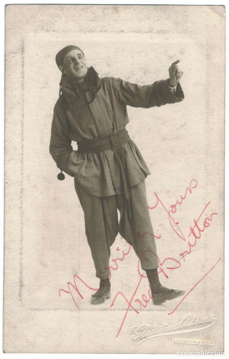 Postales: Actor eduardiano BRITTON, Fred_Gladstone Adams. Autograph Firmada