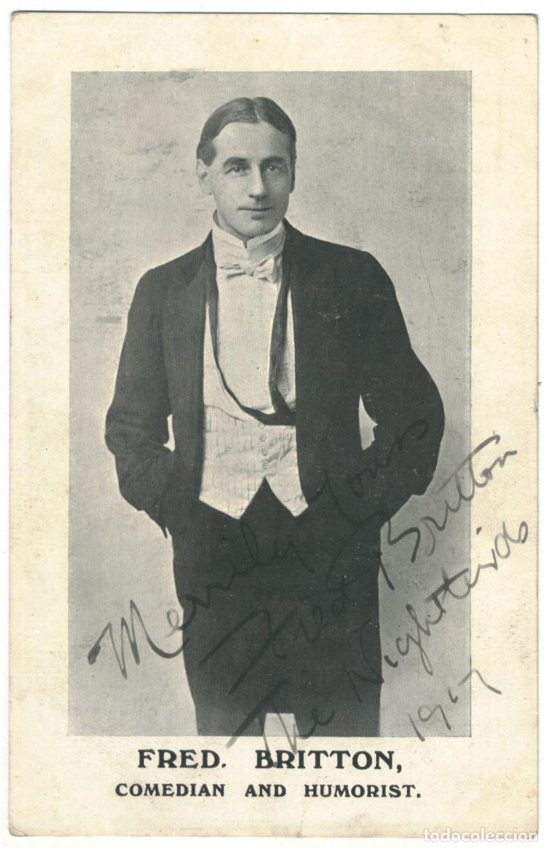Postales: Actor eduardiano BRITTON, Fred_S. Wilford. 1917. Autograph Firmada