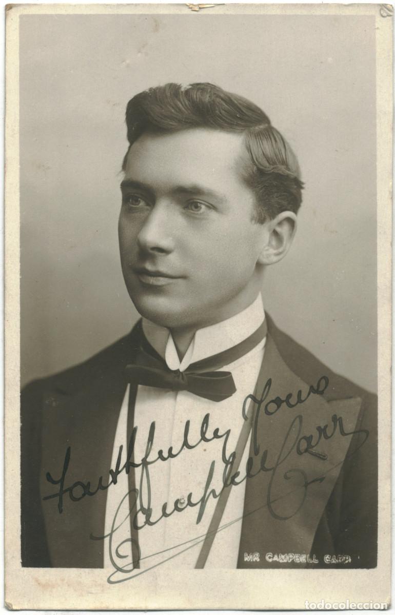 Postales: Actor eduardiano CAMPBELL CARR, Mr._Edgar. Autograh Firmada