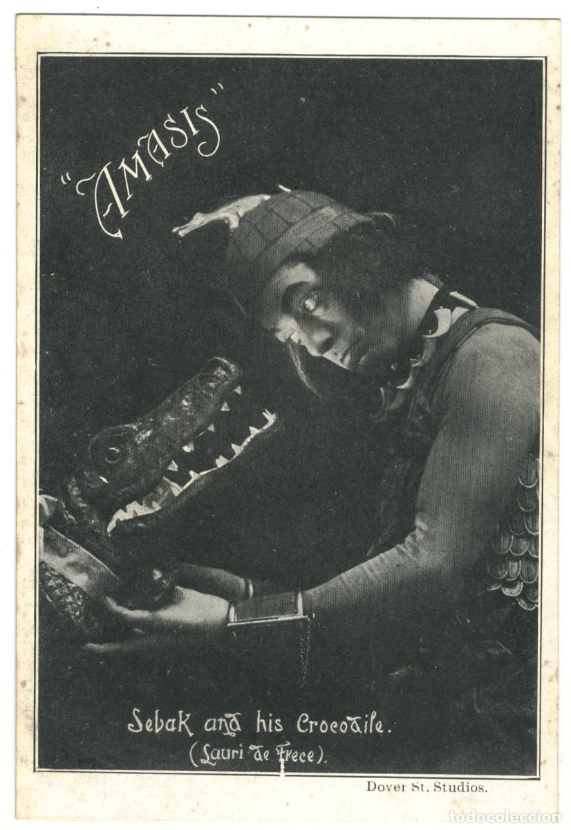 Postales: Actor FRECE, Lauri de_Dover. As Sebak and his crocodile in Amasis