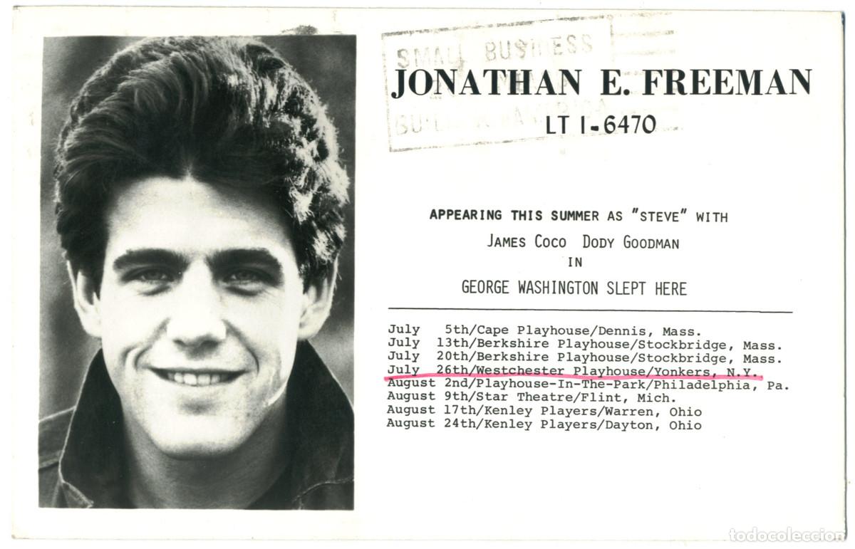 Postales: Actor FREEMAN, Jonathan E._Sin datos. LT I-6470. As Steve in George Washington Slept Here