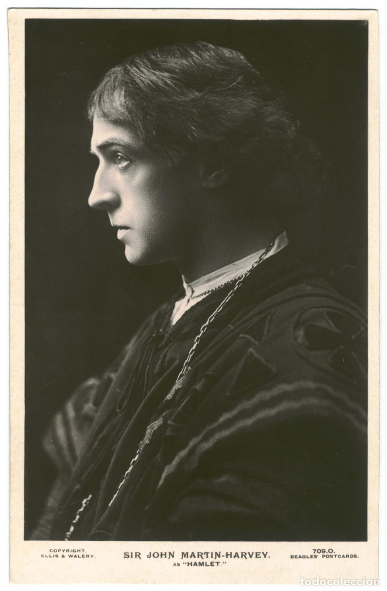 Postales: Actor eduardiano HARVEY, Martin_Beagles. 709 O. As Hamlet. Photo Ellis & Wal&eacute;ry