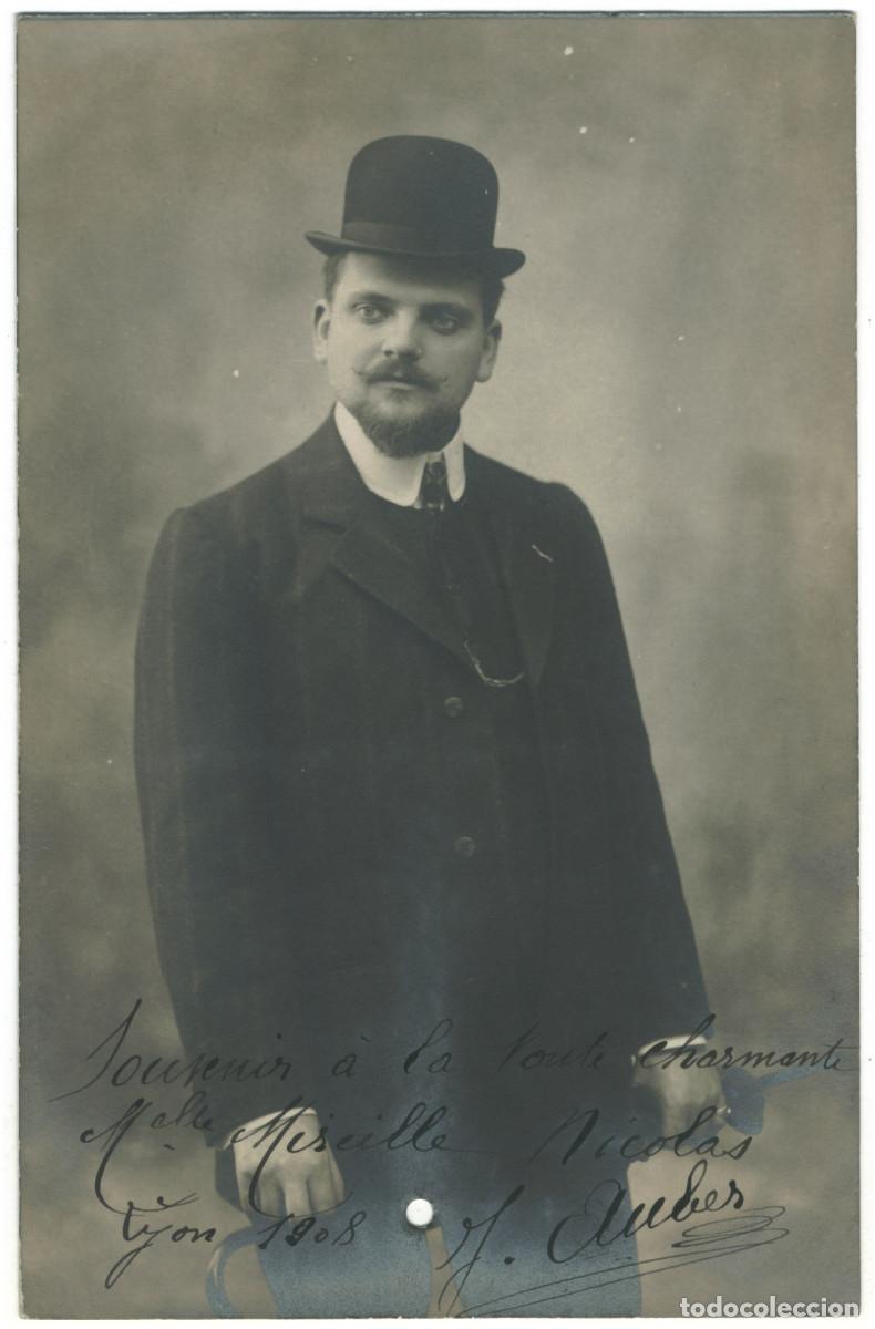 Postales: Actor AUBER, J._Bioletto. Sign&eacute;e Firmada Autograph
