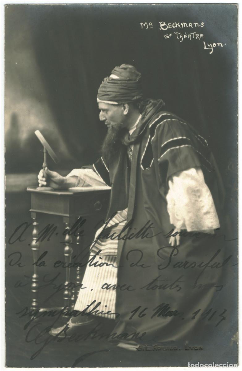 Postales: Actor BECKMANS_G. L. Arlaud. Grand Th&eacute;&acirc;tre (Lyon). Sign&eacute;e Firmada Autograph