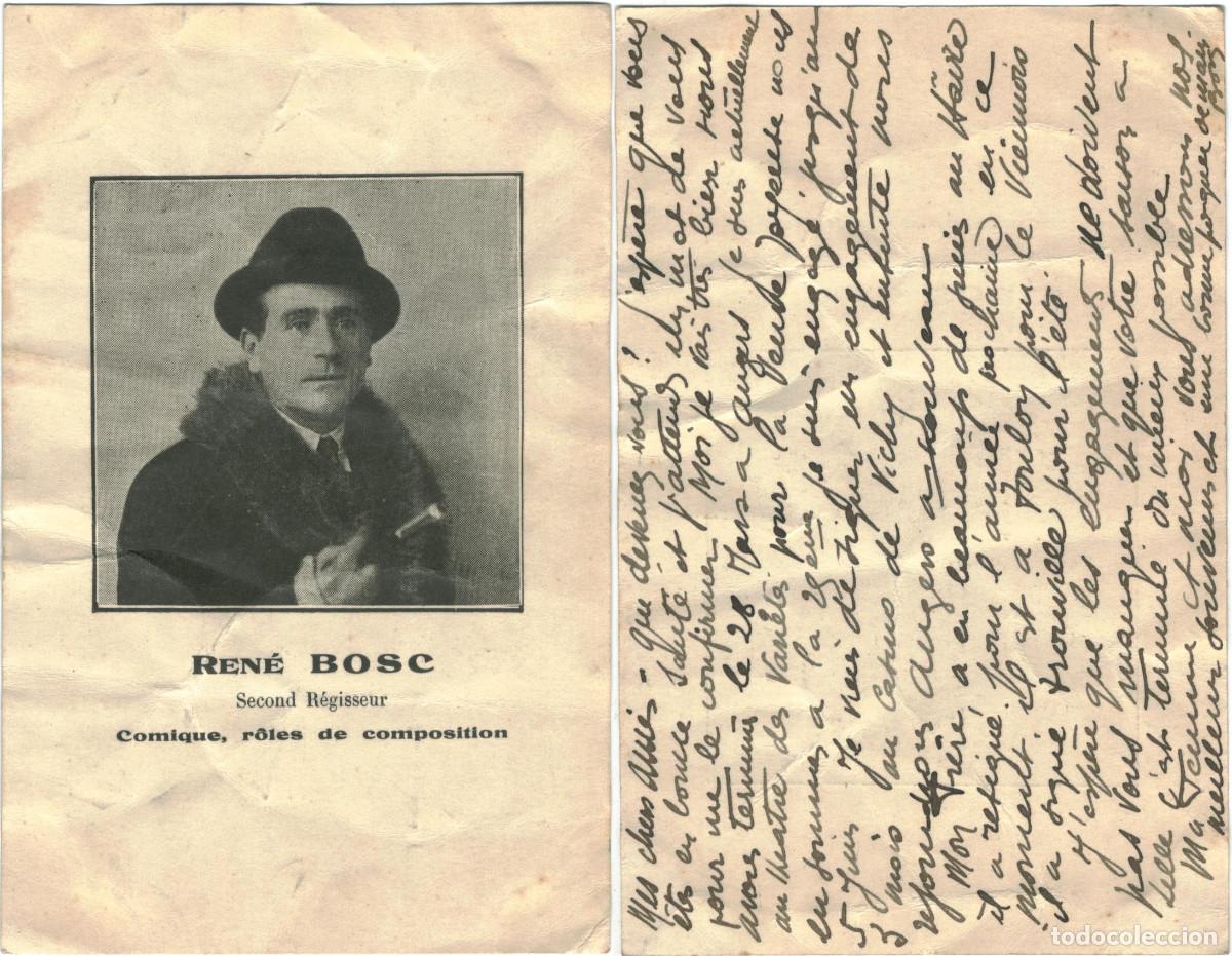Postales: Actor BOSC, Ren&eacute;_Sin datos. Second R&eacute;gisseur. Sign&eacute;e Firmada Autograph