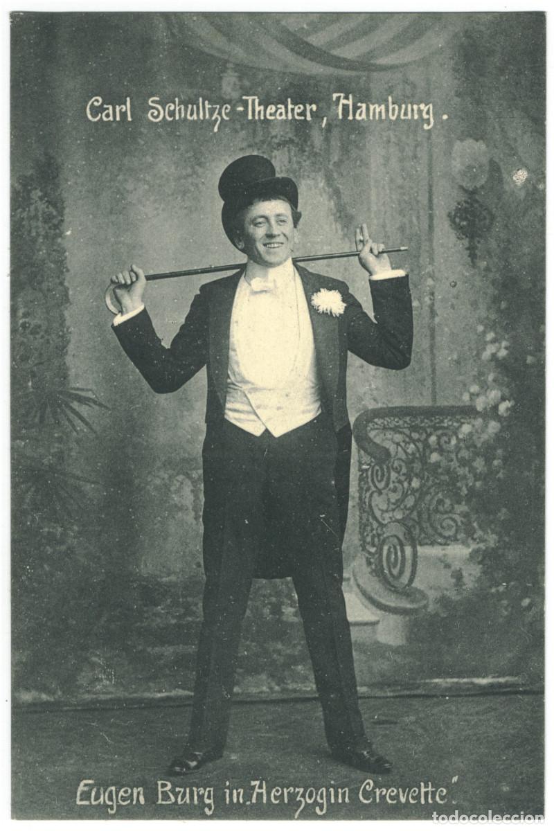 Postales: Actor BURNS, Eugen_Schaul (Hamburg). In Herzogin Crevette (Carl Schultze Theater)