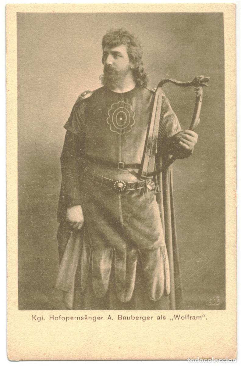 Postales: Actor BAUBERGER, A._Prinzregente Theaters. As Wolfram