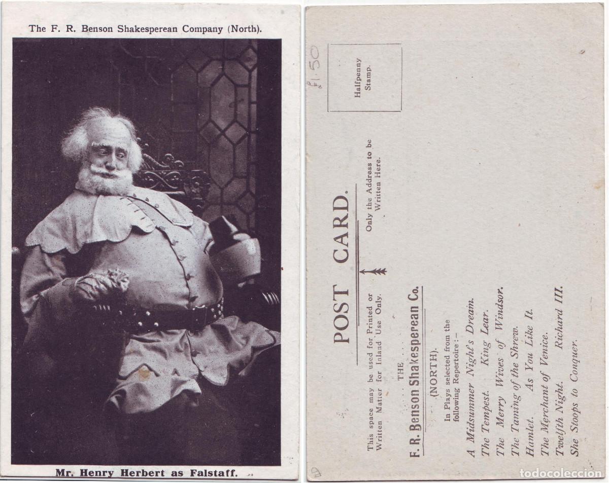 Postales: Actor HERBERT, Henry_Sin datos. As Falstaff (F. R. Benson Shakesperean Company)