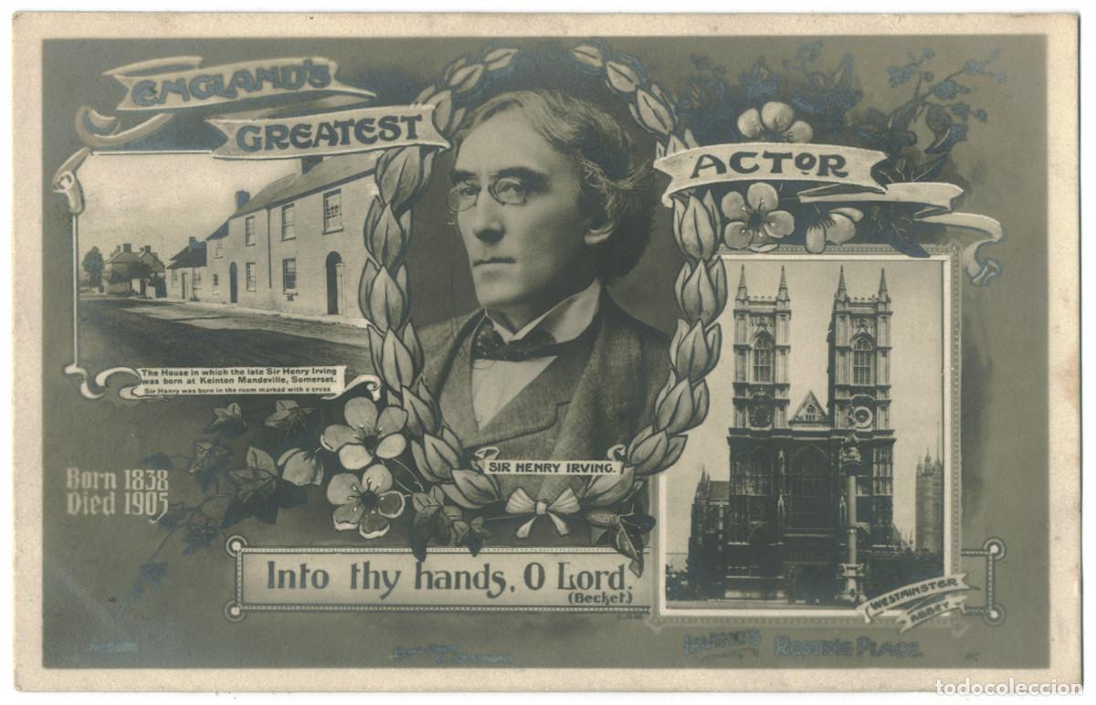 Postales: Actor eduardiano IRVING, Henry B._Rapid. England's Greatest Actor