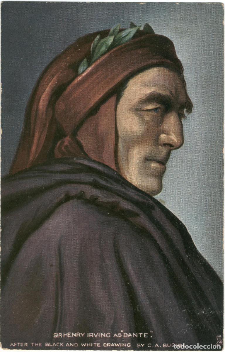 Postales: Actor eduardiano IRVING, Henry B._Raphael Tuck (Oilette; 6671). As Dante. Ill. C. A. Buchel