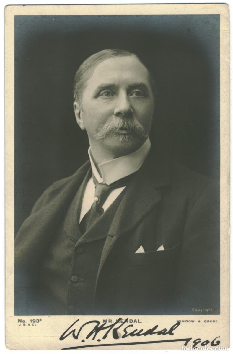 Postales: Actor KENDAL, Mr_Beagles. 193 B. Photo Window & Crove. Autograph Firmada