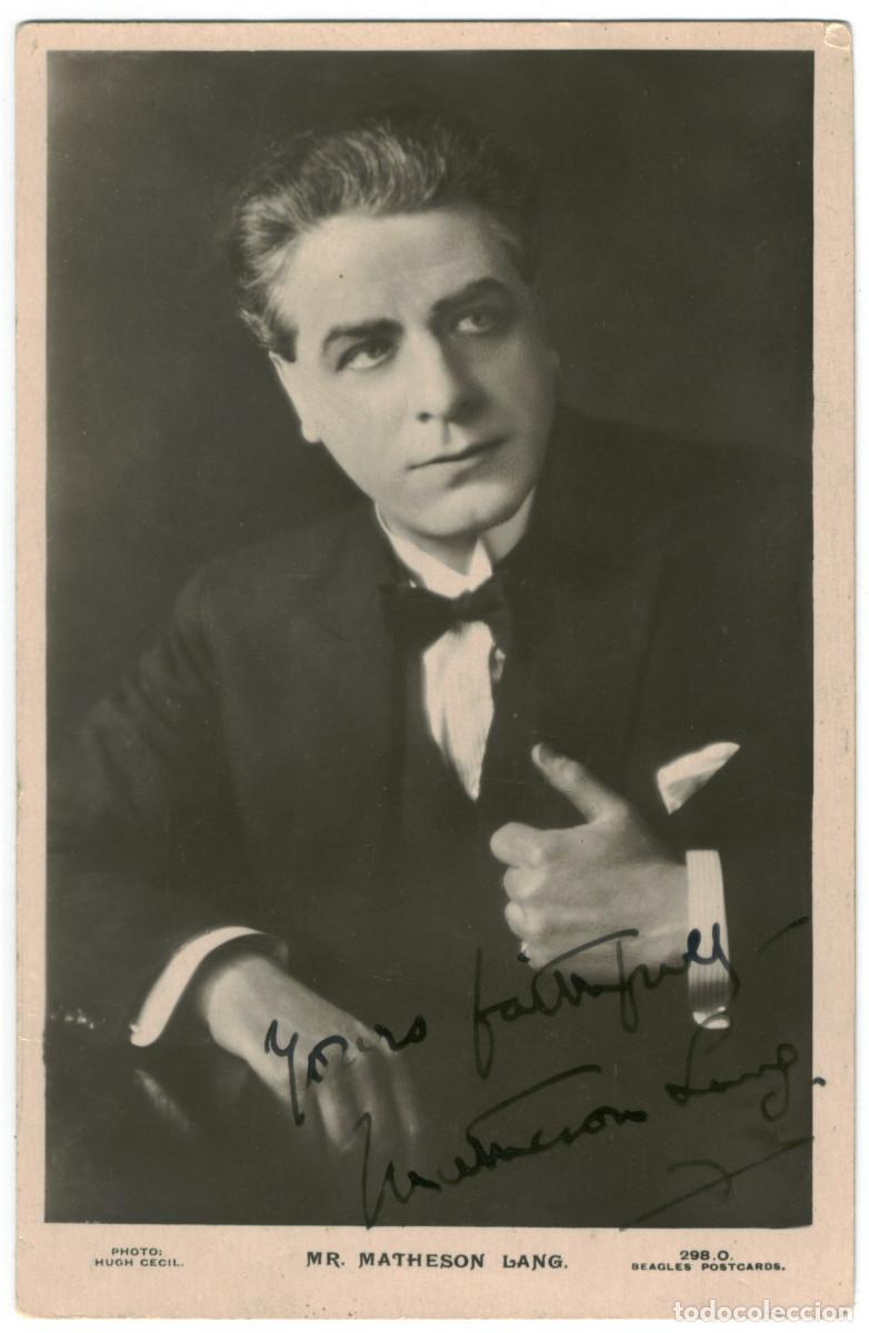 Postales: Actor Matheson LANG, Matheson_Beagles. 298 O. Autograph Firmada