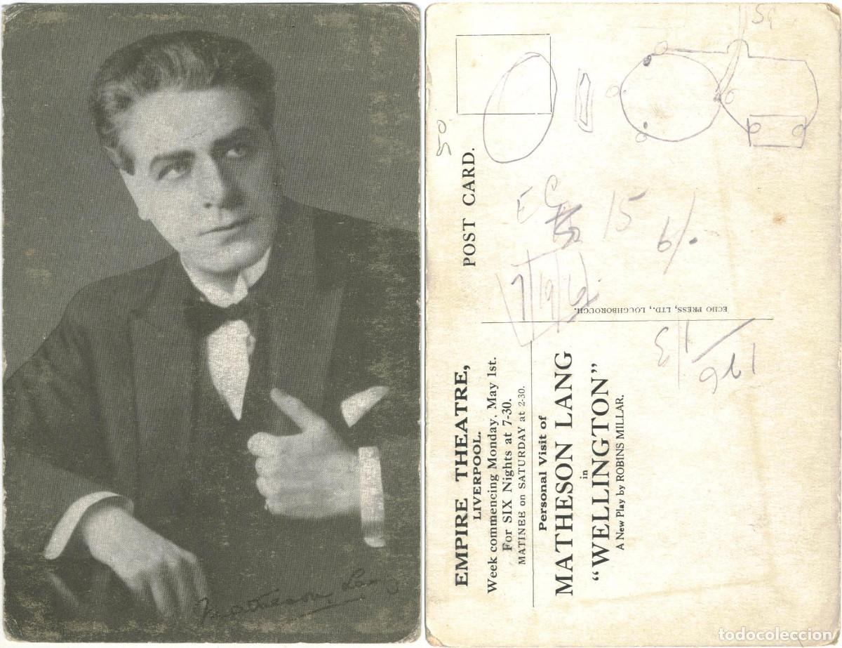Postales: Actor LANG, Matheson_Echo Press. In Wellington at Empire Theatre