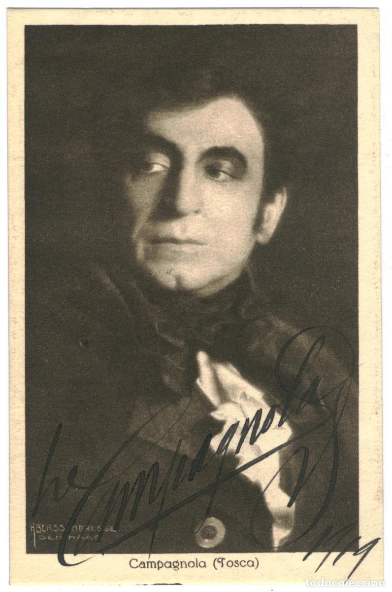 Postales: Tenor CAMPAGNOLA, Mr._Berssenbrugge dem Haag. In Tosca. Sign&eacute;e Firmada Autograph
