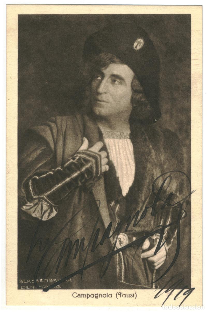 Postales: Tenor CAMPAGNOLA, Mr._Berssenbrugge dem Haag. In Faust. Signed Autograph Firmada
