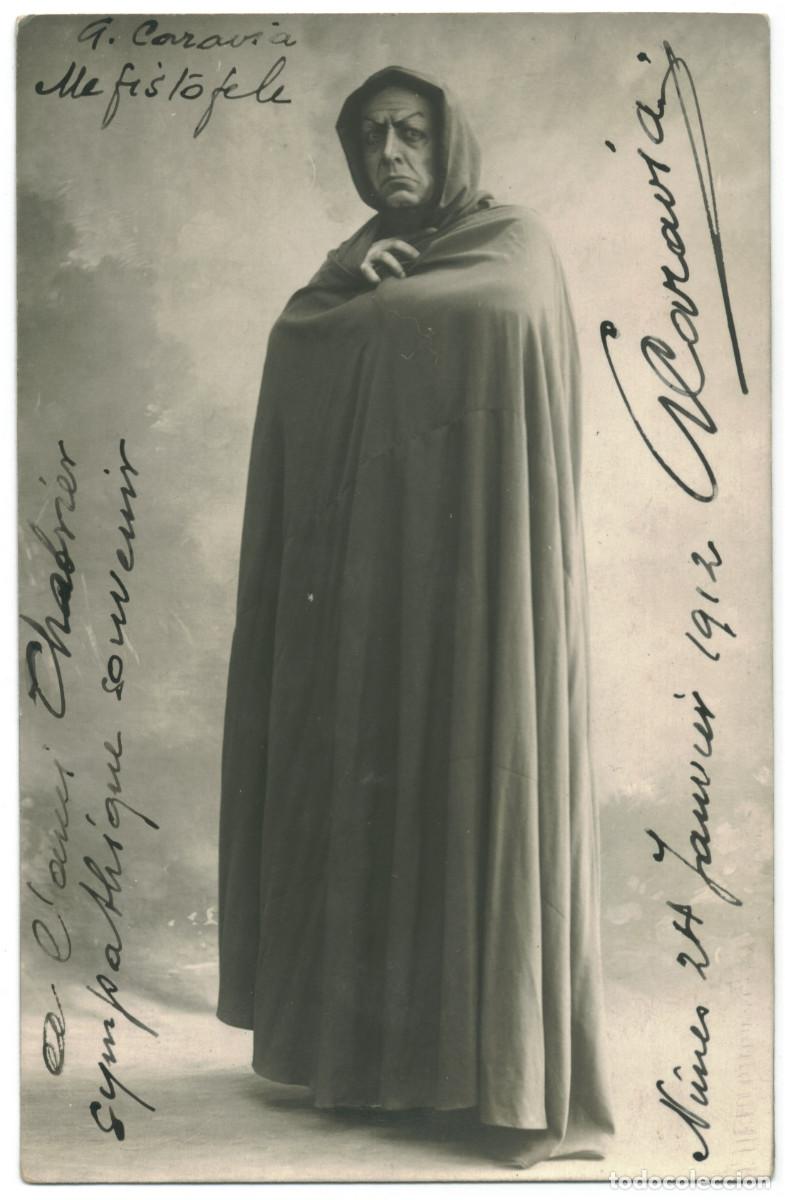 Postales: Tenor CARAVIA, G._Guilleminot. As Mefistofele. Signed Autograph Firmada