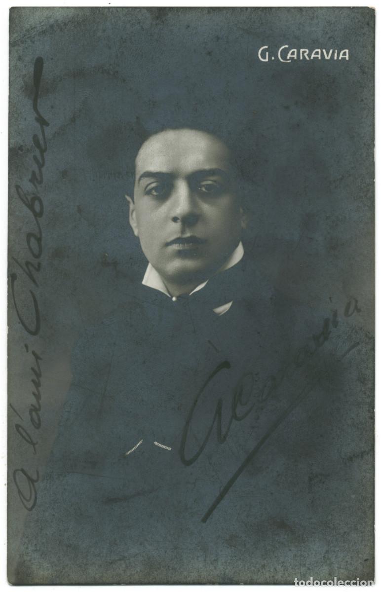 Postales: Tenor CARAVIA, G._Sin datos. Signed Autograph Firmada