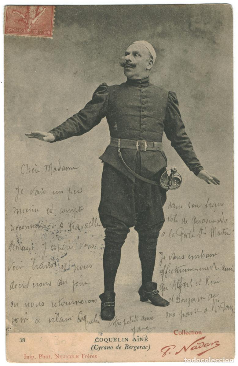 Postales: Actor COQUELIN, Constant (Coquelin Ain&eacute;)_Neurdein. 38. Cyrano de Bergerac. Photo Nadar
