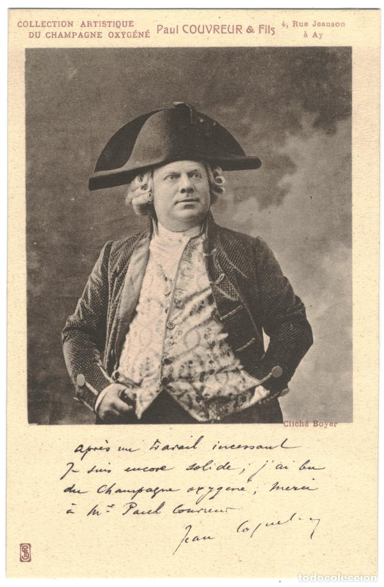 Postales: Actor COQUELIN, Jean_Champagne Oxyg&eacute;n&eacute;. In Paul Couvreur et Fils. Photo Boyer