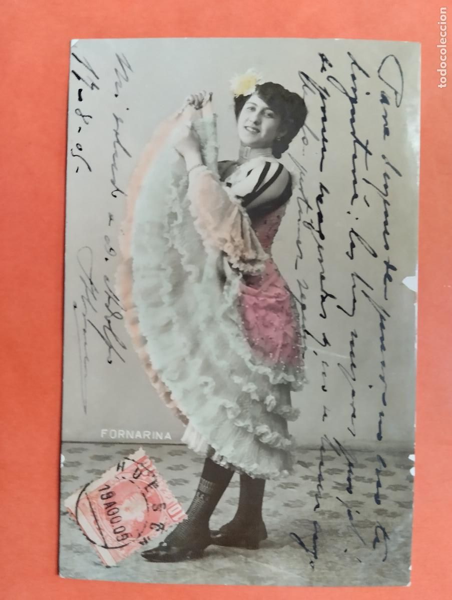 Postcards: JHR - POSTAL. FORNARINA ACTRIZ TEATRO CUPLET.AL POETA HUESCA CRISTINO GASOS SAMITIER VER DESCRIPCION