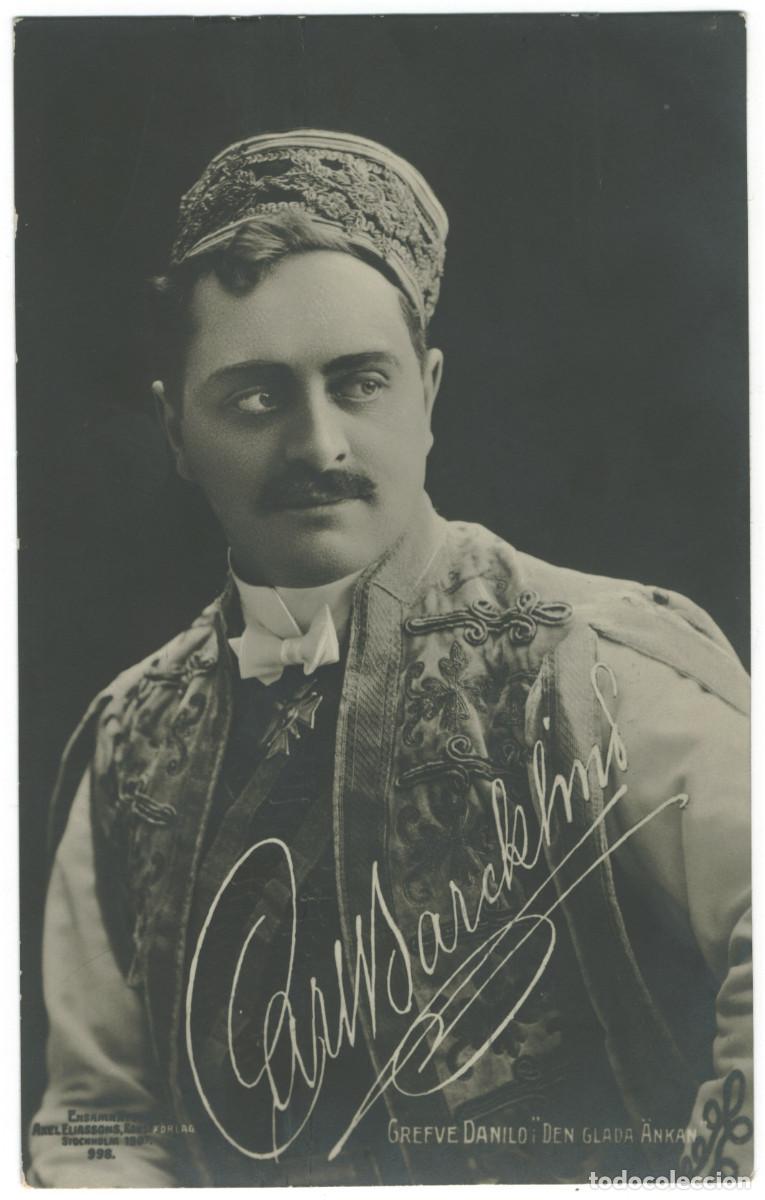 Postales: Actor BARCKLIND, Carl_Axel Eliassons. 998. As Grefve Danilo in Den glada &auml;nkan