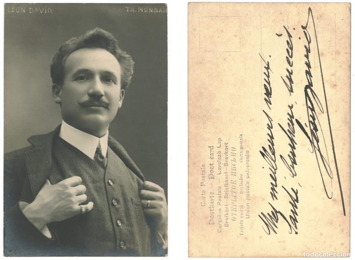 Postales: Actor DAVID, L&eacute;on_GDE. Signed Firmada Autograph