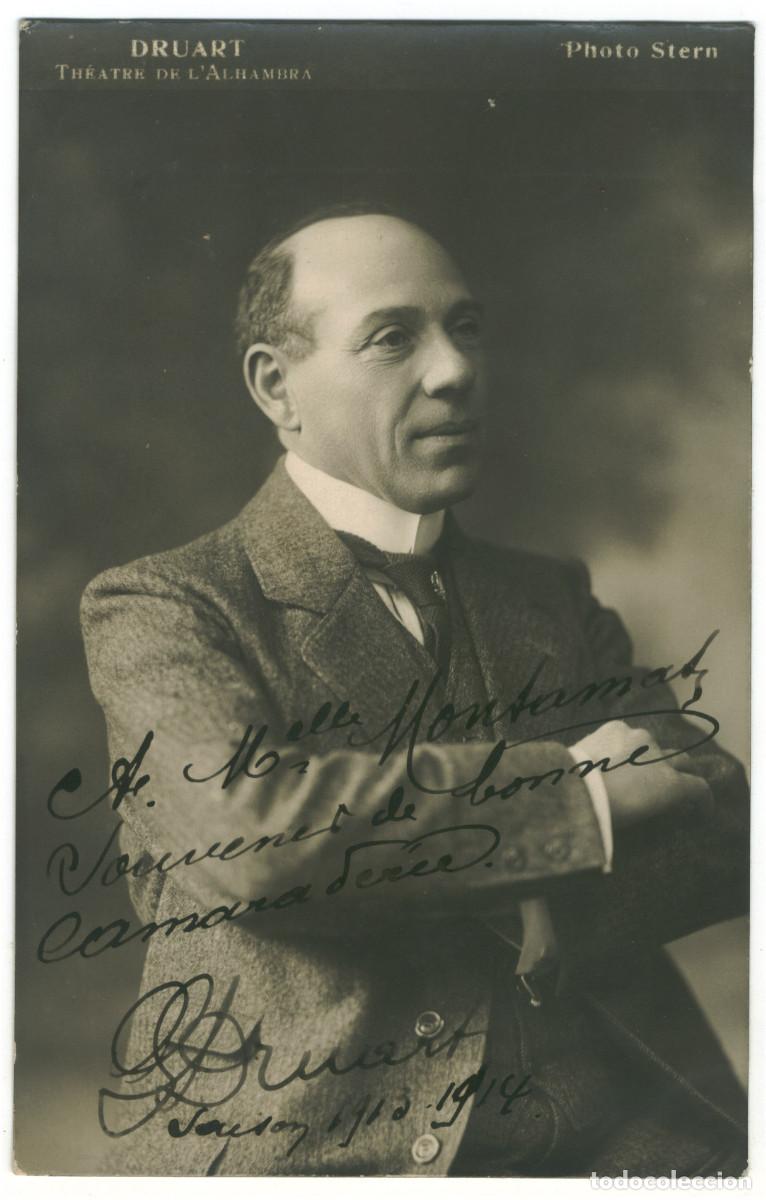 Postales: Actor DRUART_Th&eacute;&acirc;tre de l'Alambra. Photo Stern. Signed Firmada Autograph