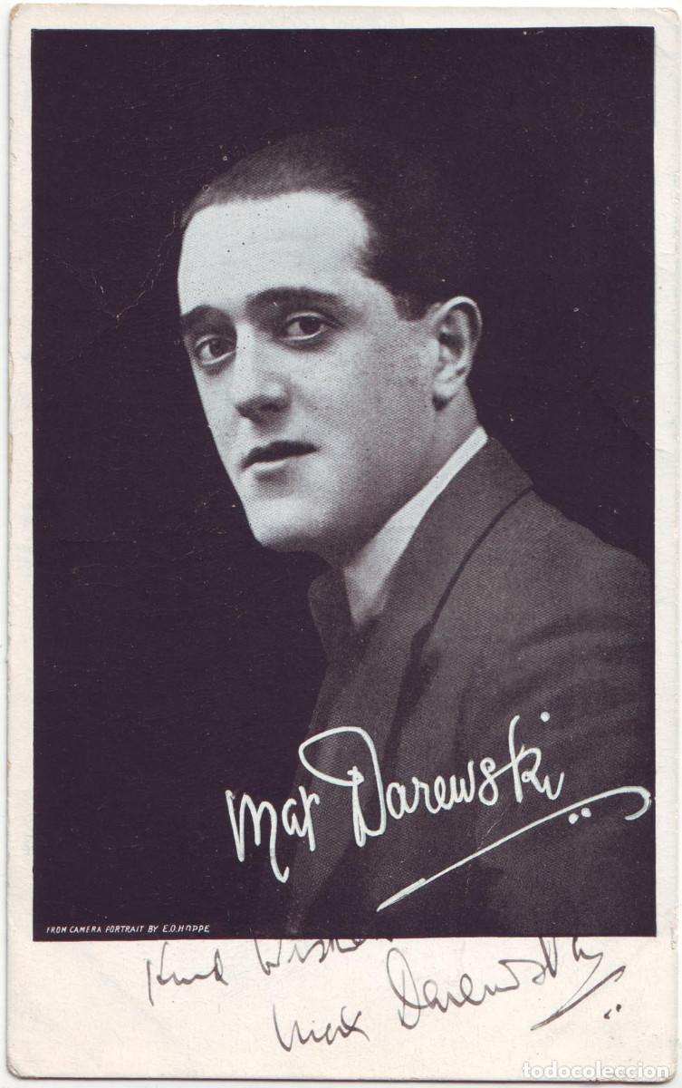 Postales: Actor DAREWSKI, Max_David Allen. Photo E. O. Hoppe. Signed (1921) Firmada Autograph