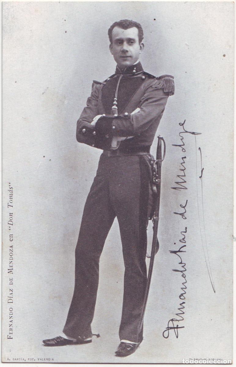 Postales: Actor DIAZ de MENDOZA, Fernando (Don Tom&aacute;s)_L. Bartrina (Barcelona). Photo Tomas. Firmada Autograph