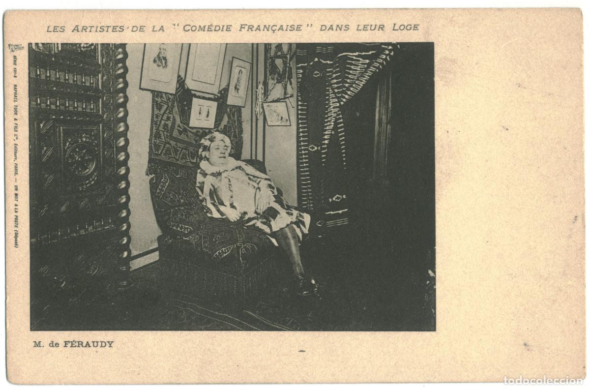 Postales: Actor F&Eacute;RAUDY, De_Raphael Tuck. Les artistes de la Com&eacute;die Fran&ccedil;aise dans leur loge; 101_8