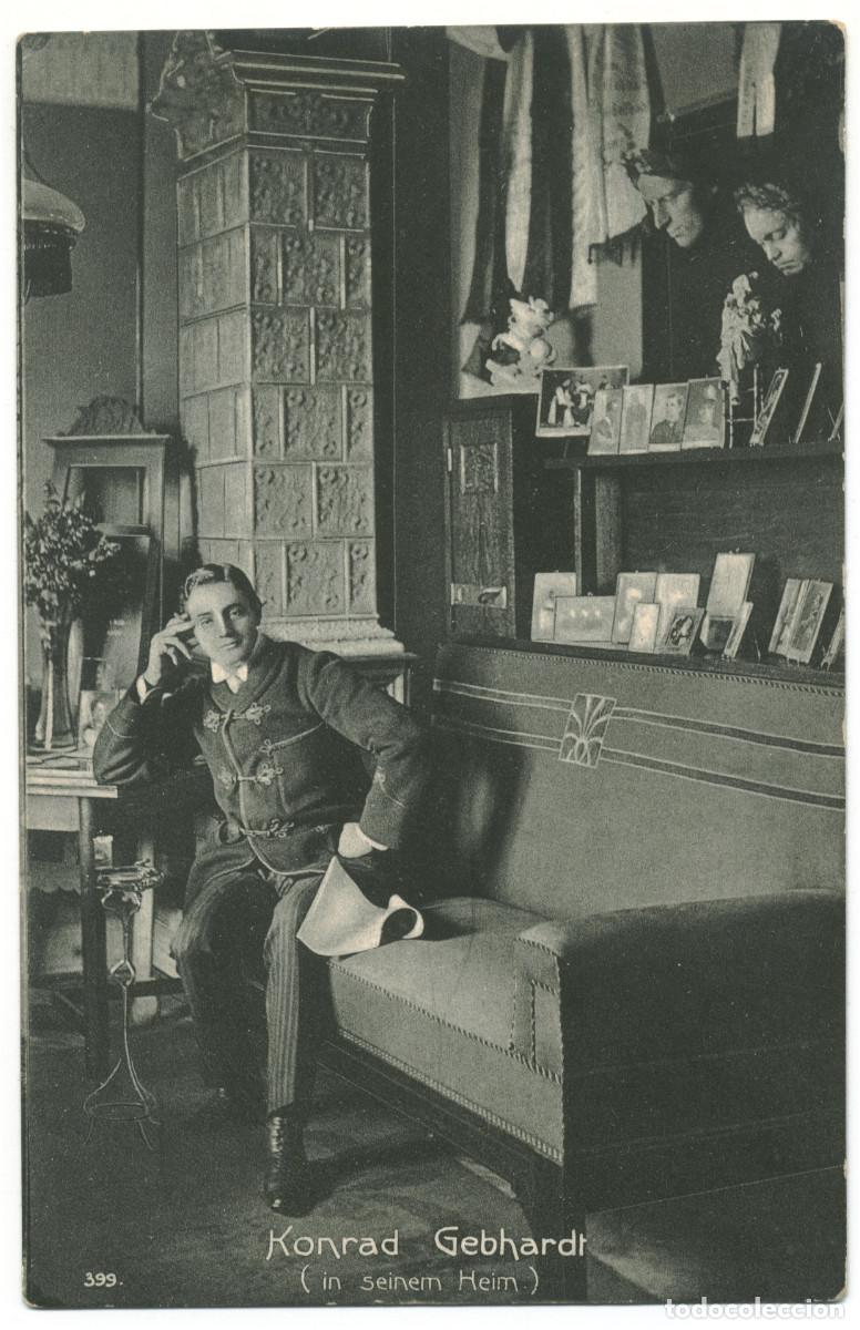 Postales: Actor GEBHARDT, Konrad_Fr. Groth. 399. In seinem Heim