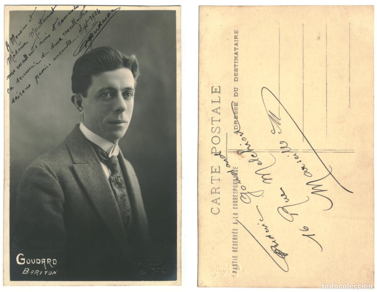 Postales: Actor GOUDARD, Frederic_A. Vella. Bariton. Signed Autograph Firmada
