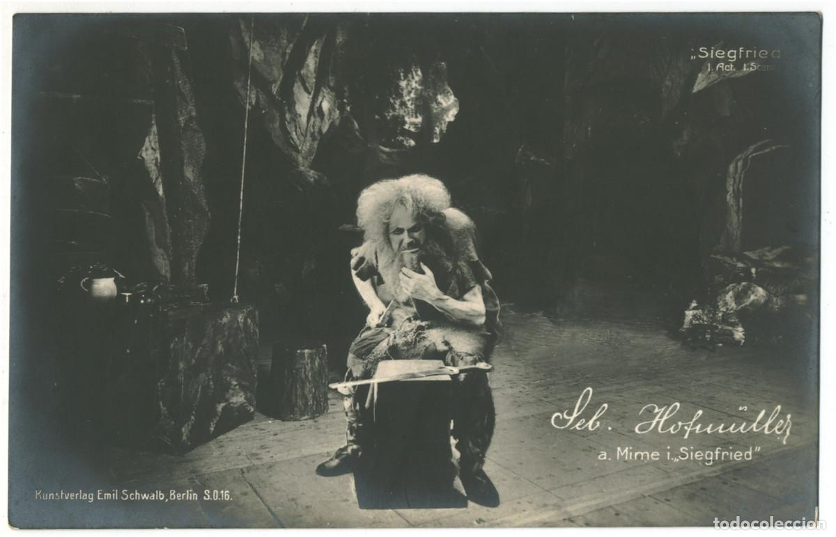 Postales: Actor HOFM&Uuml;LLER, Seb._Emil Schwalb. As Mime in Siegfried (Wagner)