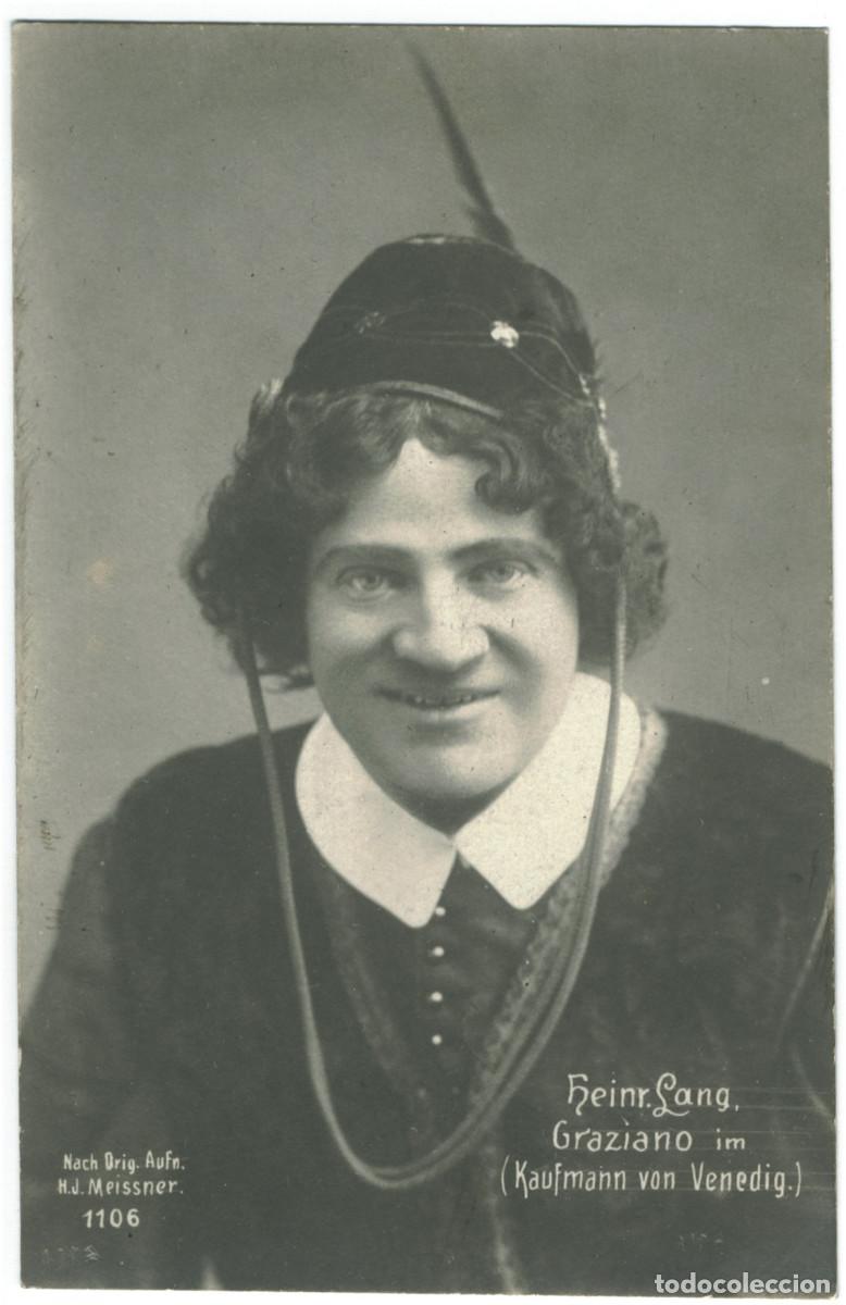 Postales: Actor LANG, Heinrich_Fr. Groth. 1106. As Graziano in Kaufmann von Venedig. Photo H. J. Meissner