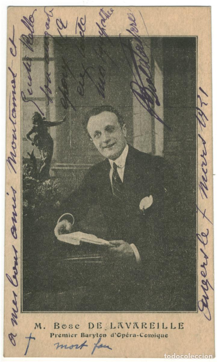 Postales: Actor LAVAREILLE, Bose de_Villeneuve. Signed Autograph Firmada