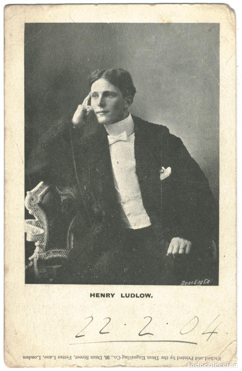 Postales: Actor LUDLOW, Henry_Dean Engraving. Photo Dean Eng. Signed Firmada Autograph