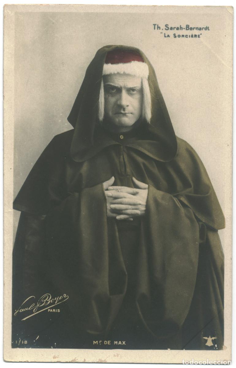 Postales: Actor MAX, Mr. de_Campana alada. 1-18. En La Sorci&egrave;re (Th&eacute;&acirc;tre Sarah Bernardt). Photo Paul Boyer