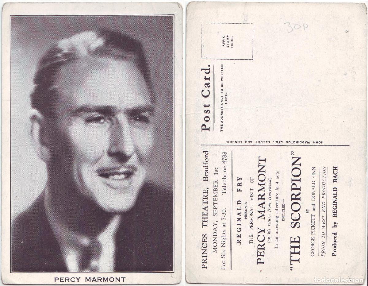 Postales: Actor MARMONT, Percy_John Waddington. In The Scorpion (Princes Theatre. Bradford)
