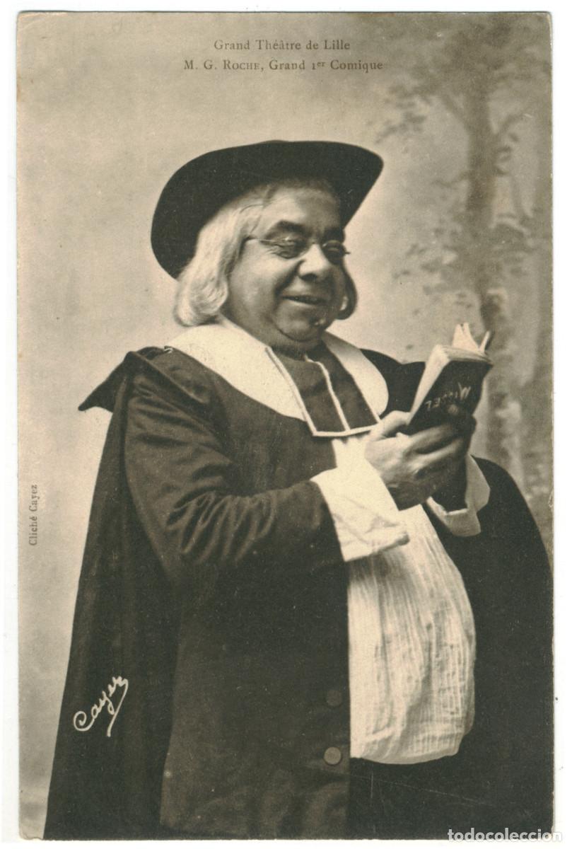 Postales: Actor ROCHE, M. G._ Cayez. Grand Premier Comique (Th&eacute;&acirc;tre. Lille)