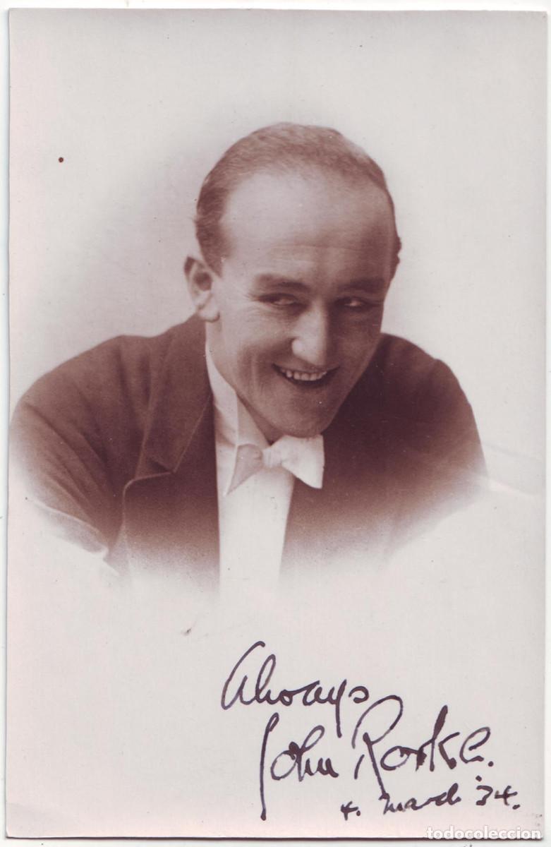 Postales: Actor RORKE, John_Sin datos. Signed (1934) Autograph Firmada