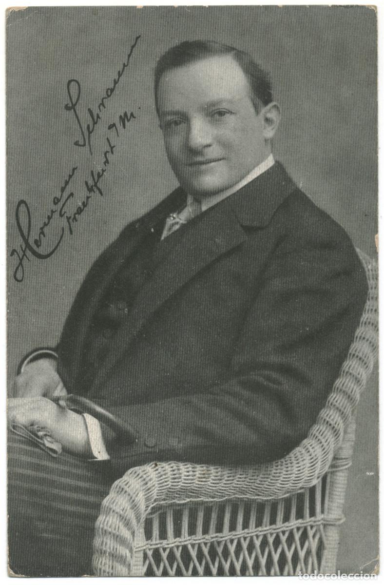 Postales: Actor SCHRAMM, Hermann_Operns&auml;nger. Editorial Sign