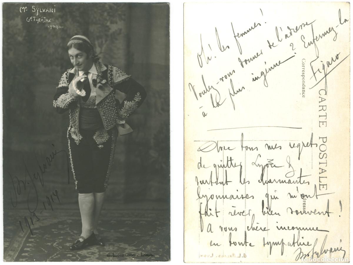 Postales: Actor SYLVANI_G. L. Arlaud. Grand Th&eacute;&acirc;tre (Lyon). Signed Autograph Firmada