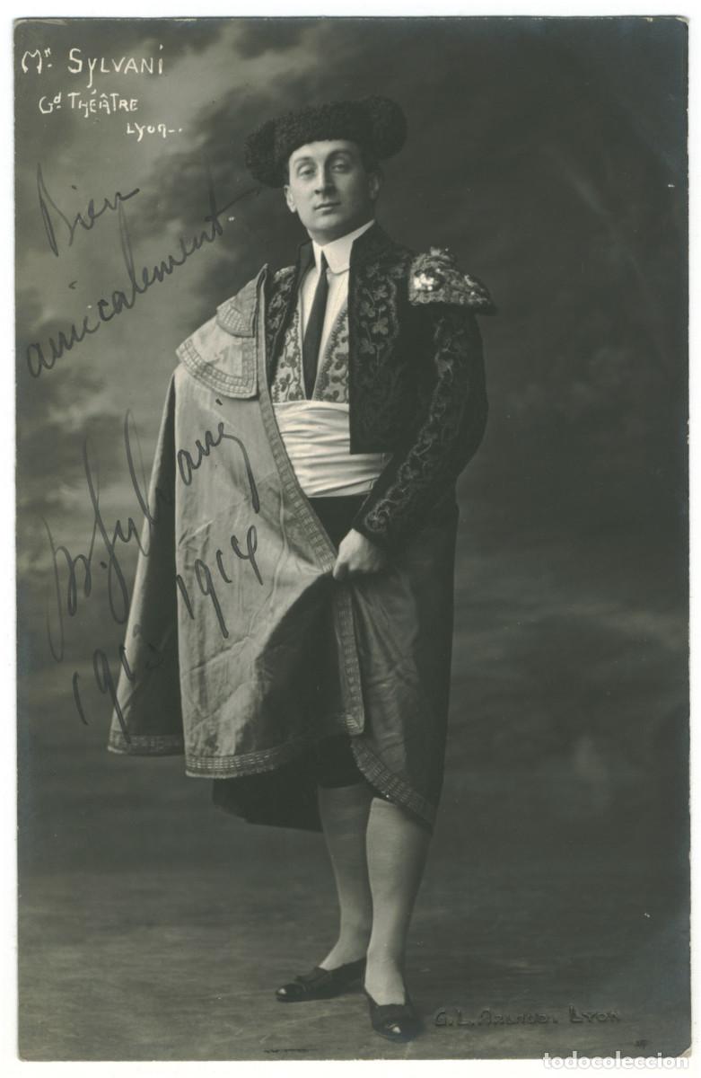 Postales: Actor SYLVANI_G. L. Arlaud. Grand Th&eacute;&acirc;tre (Lyon). Signed Autograph Firmada