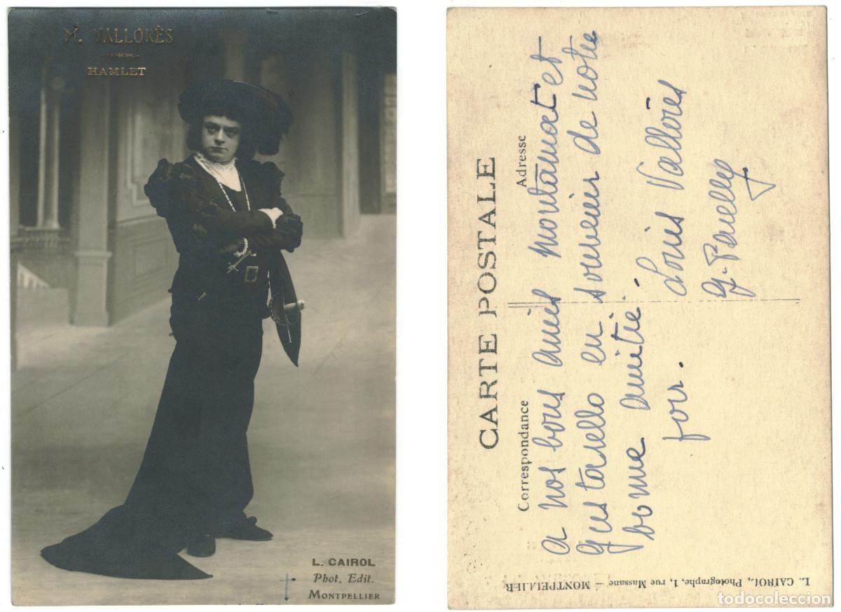 Postales: Actor VALLOR&Eacute;S, M._L. Cairol. In Hamlet. Signed Firmada Autograph