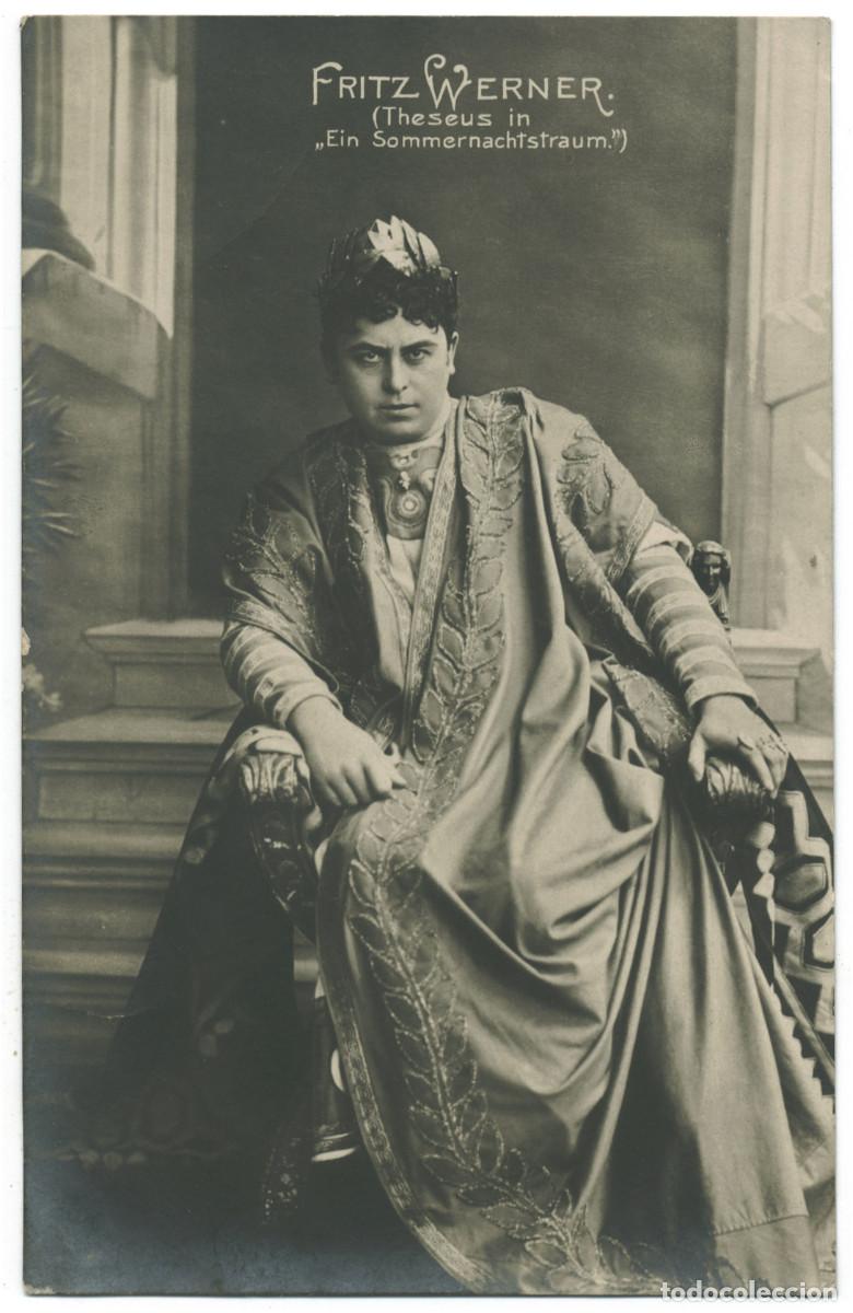 Postales: Actor WERNER, Fritz_M. Geilenfeld. As Theseus in Ein Sommernachttstraum