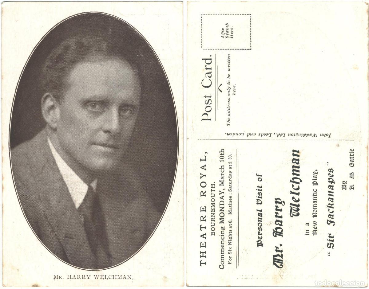 Postales: Actor eduardiano WELCHMAN, Harry_John Waddington. In Jackanapes by Gattie (Th Royal. Bournemouth)
